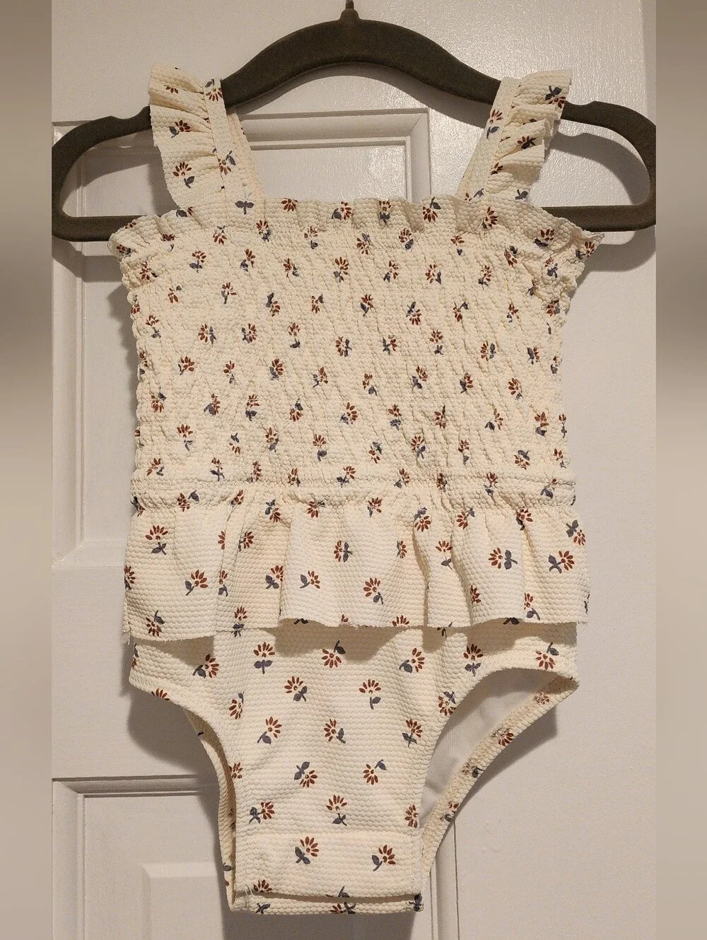 Quincy Mae Floral Smocked Swimsuit 12-18 Months